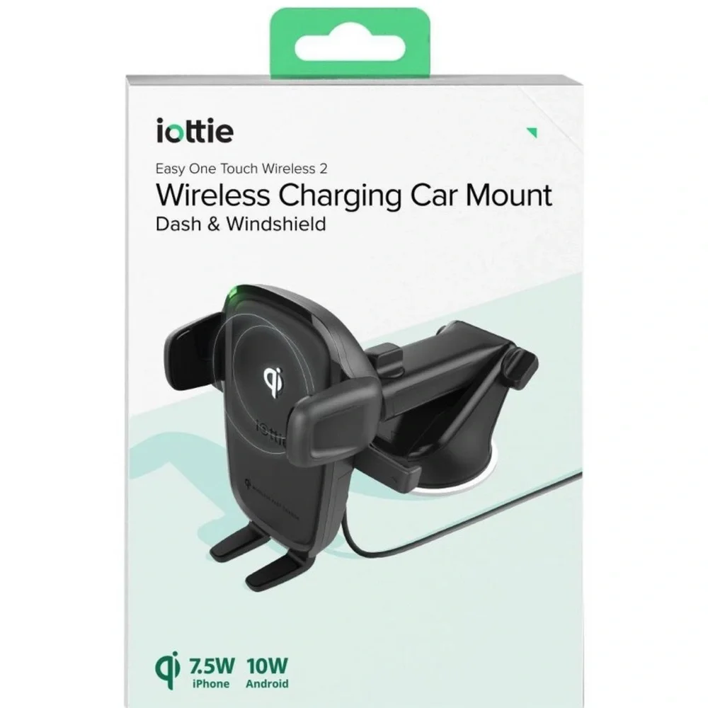 Black Wireless Car Charger Mount